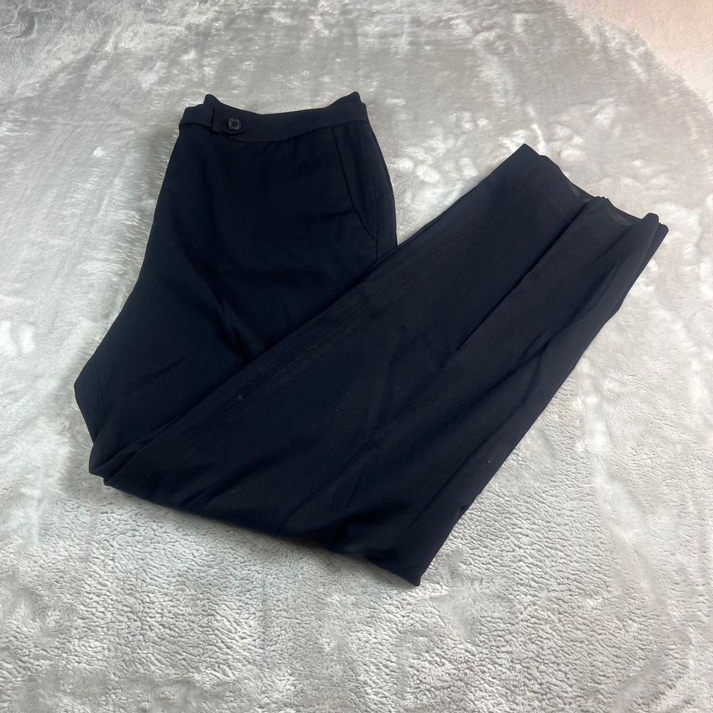 Lauren Ralph Lauren Women's 12P Pants Black Wool Blend Dress Trousers Petite